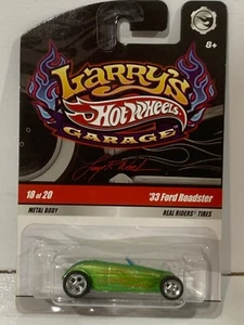 2009 HOT WHEELS LARRYS GARAGE #18/20 '33 FORD ROADSTER GREEN RR'S M/M - Picture 1 of 6