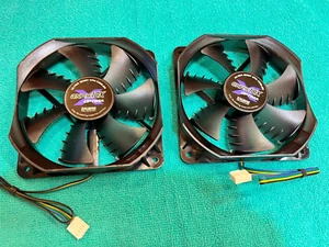 2X Fan case for PC RADIATOR 120MM CNPS10X OPTIMA ULTRA QUIET CPU COOLER 12V - Picture 1 of 8