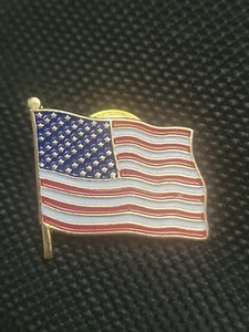 1 - High Quality American Waving Flag Lapel Pins - Patriotic US U.S. USA U.S.A. - Picture 1 of 4