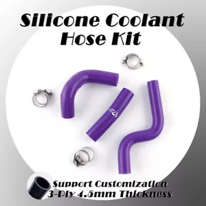 PURPLE For KAWASAKI KX85 KX80 KX100 SILICONE RADIATOR HOSES KIT PIPES 1998-2013 - Picture 1 of 8