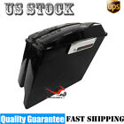 Black 4" 2 Into 1 Stretched Extended Hard Saddlebags For Harley Touring 1993-13