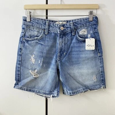 Free People Summer In The City Denim Shorts Size 24 New With Tags Distressed - Image 1 of 4