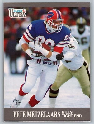 Pete Metzelaars 1991 Ultra FOOTBALL #3 Buffalo Bills - Image 1 of 2