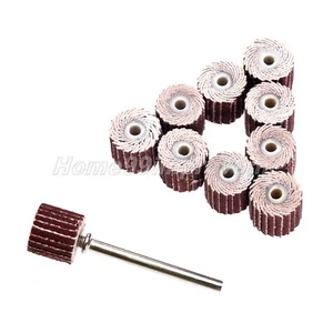 10Pcs 10mm 240# Grit Sandpaper Flap Wheel Disc Set Polishing Grinder Rotary Tool - Picture 1 of 8
