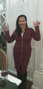 ROBE LINGERIE FERMETURE éCLAIR FEMME NUISETTE 40 42 SEXY UNDERWEAR DRESS WOMAN - Foto 1 di 7