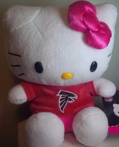 "MUÑECA DE FELPA ADORABLE SANRIO HELLO KITTY ATLANTA FALCONS 8" NFL - Imagen 1 de 2