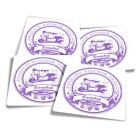 4x Square Stickers 10 cm - Purple Bangkok Thailand Thai Travel  #5758