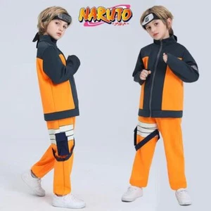 Top Quality Bambini Bambino Kakashi Cosplay Uzumaki Akatsuki Mantello Shippuden Uniforme - Foto 1 di 25