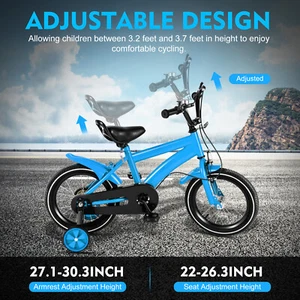 Bicicleta para niños Bicicleta para niños Azul 14 pulgadas Bicicleta para niños Bicicleta de juego Cool Seguro - Imagen 1 de 12
