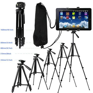 Universal Tripod Telescopic Tablet Camera Holder Stand For Apple Huawei Lenovo - Picture 1 of 7