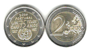 Portugal 2 Euro Gedenkmünze 2020 75 Jahre Vereinte Nationen