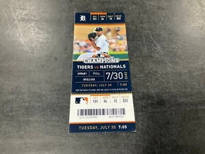  TIGERS 2013 TICKET STUB 7/30/13 VS NATIONALS - Picture 1 of 1