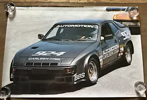 Porsche 924 Turbo poster P44 1982 vintage Carlsen race racing 24x36 Automotion - Picture 1 of 9