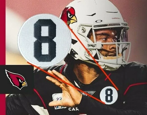Larry Wilson Patch 8 Memorial Football Jersey Patch IRON ON Arizona Cardinals Cover