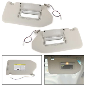Left+Right Sun Visor Gray For 13-18 Pathfinder 14~17 Infiniti QX60 w/ Lamp AU - Picture 1 of 11