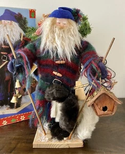 Vintage 1994 Figurine del Folklore Artigianali 18" UOMO DI MONTAGNA Babbo Natale con scatola - Foto 1 di 11