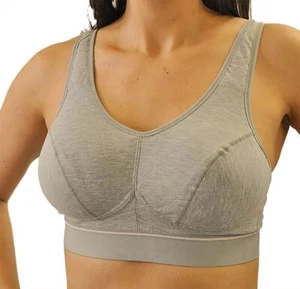 Nearly Me -Cotton Soft Comfort Cup Post Mastectomy Lumpectomy Pocket Sports Bra - Picture 1 of 24