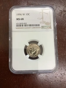 1996 W 10C MS68 NGC Graded - Picture 1 of 2