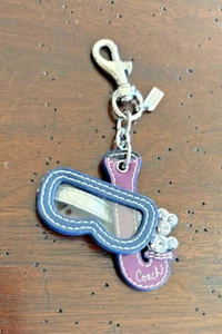 HTF Coach Snorkel Diving Goggle Swimming Pave Crystal Keychain Key Ring Fob NEW - Picture 1 of 9