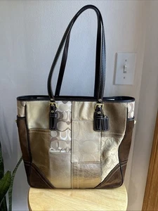 Coach Hampton Holidays Vintage Brown Suede & Leather Woman’s Handbag/Tote - Picture 1 of 12