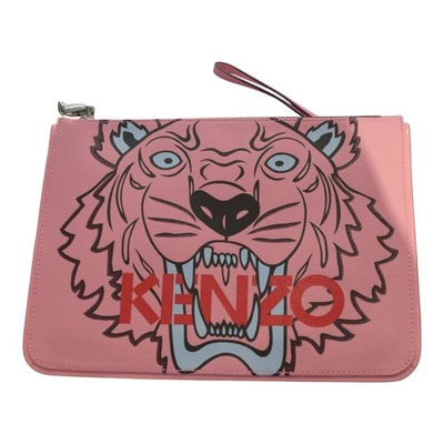 Kenzo Bag Pink Tiger Motif Women's Printed Clutch Bag with paw zipper pull - Image 1 of 4