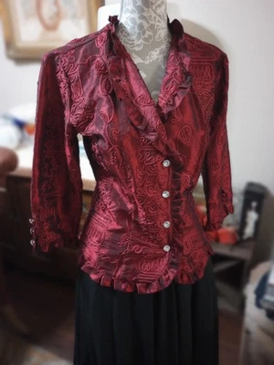 Violin Vintage Cardigan Style Embroidered Top Size Small - Image 1 of 4