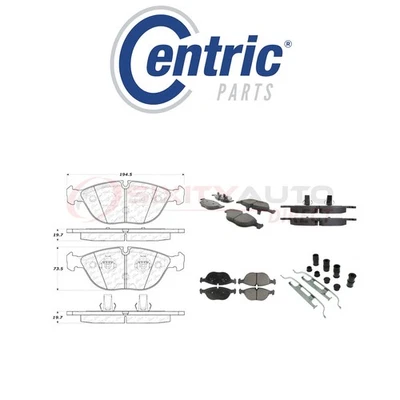 Centric Posi Quiet Metallic Brake Pads w Shims for 2004-2006 Audi TT Quattro ti - Image 1 of 4