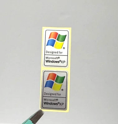 20x Designed for Windows XP Laptop/PC Sticker Badge Decal Logo Decal 16mm x 24mm - Image 1 of 2