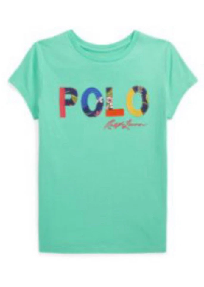 Polo Ralph Lauren 女孩 T 恤球衣标志 Key West 绿色 M 码 (8/10) — 第 1/4 张图片
