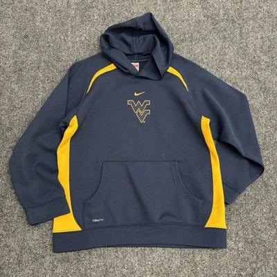 Nike West Virginia Mountaineers Hoodie Boys M Sweatshirt Red Tag Center Swoosh - Image 1 of 4