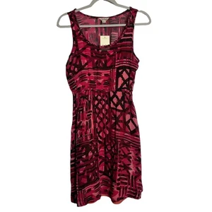 NWT Lucky Brand Sheer Summer Dress with Slip SIZE S Pink Purple Multicolor NEW - Picture 1 of 13