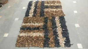 Shaggy Rugs Designer Medium Cotton Pure Leather Cutting Carpet Assorted Decor - Picture 1 of 4