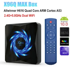 X96Q MAX TV Box Android 10.0 4G 32G/64G 4K 60fps 2.4G/5G Wifi Media Player BT4.0 - Picture 1 of 16