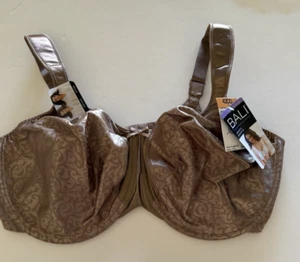Bali Satin Tracings Minimizer Underwire Bra Sheer Latte DF3562 Sz 42DD NWT Latte - Picture 1 of 12