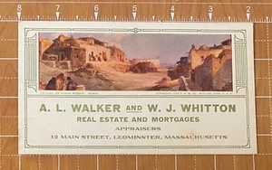WALKER & WHITTON BIENES RAÍCES LEOMINSTER MA SELLADOR DE TINTA ~ LAGUNA PUEBLO INDIO - Imagen 1 de 3