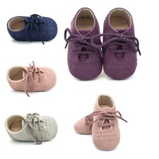 Cute Baby Kids Boys Girls Leather Shoes Toddler Moccasin Soft Crib Shoes 0-18 M