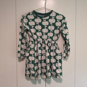 Hanna Andersson Green White Apple print twirl dress size 130/8 Girls - Picture 1 of 7