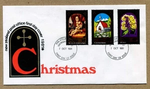 NEW ZEALAND. First Day Cover Christmas OCT. 7, 1981 FDC - Picture 1 of 2