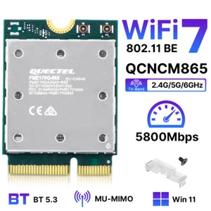 Scheda di rete WiFi 7 QCNCM865 BT5.3 Tri-Band 5800Mbps WiFi 7 AMD - Foto 1 di 8