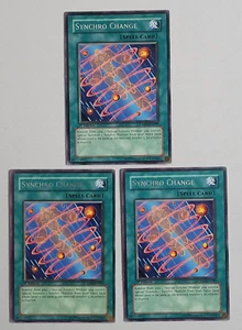 3x YuGiOh TCG Synchro Change - Rare - 1st Edition - CRMS-EN089 LP - Picture 1 of 18