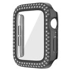 Diamond Plating Case Cover+9H Glass Protector For Apple Watch iWatch 6 5 4 3 2 1