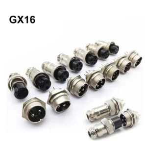 GX16 Nut Male Female Panel Mount Socket 2-8pin Aviation Plug Cable Connector - Picture 1 of 9