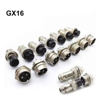 GX16 Nut Male Female Panel Mount Socket 2-8pin Aviation Plug Cable Connector - Image 1 of 4