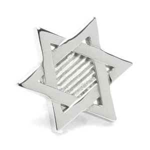 Star of David Stainless Steel Lapel Pin - Picture 1 of 4