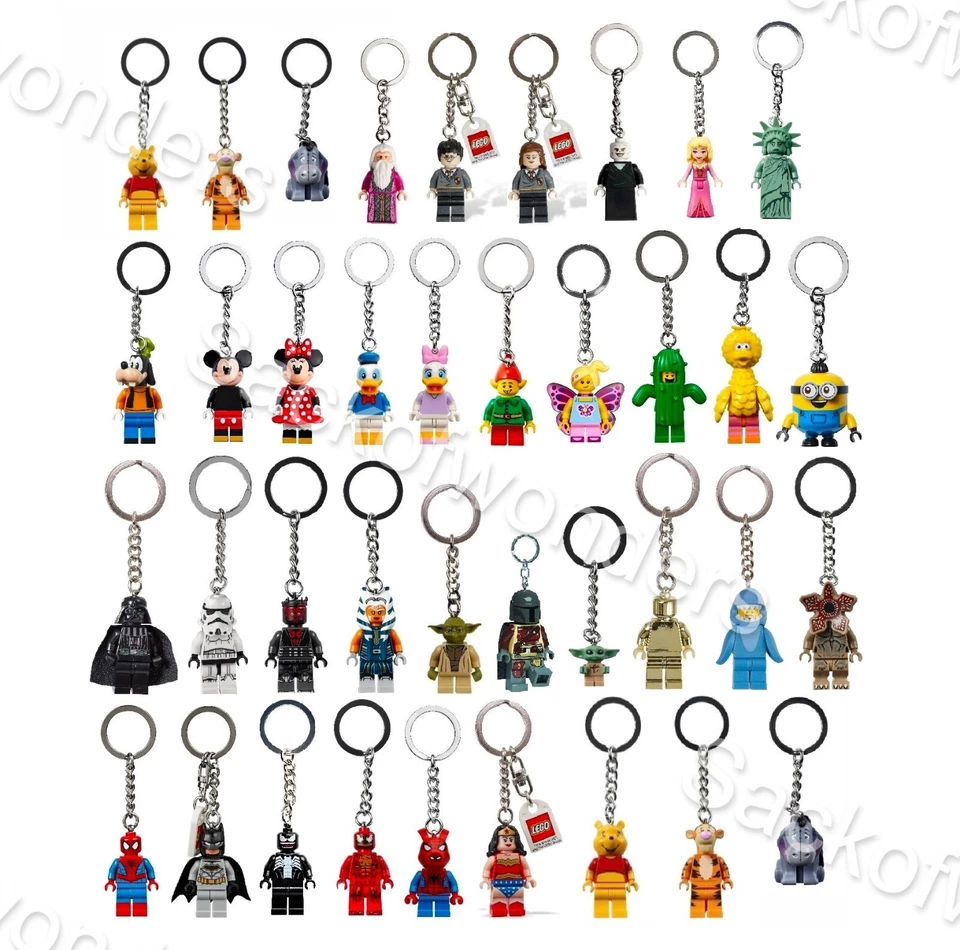 LEGO Minifigures Keychains Hanger ~ Marvel, Star Wars, Harry Potter, Disney, CMF - Image 1 of 1