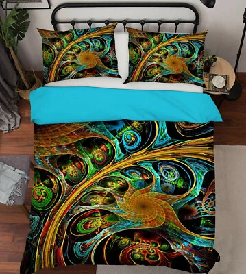 3D Abstract Art ZHUA4535 Bed Pillowcases Quilt Duvet Cover Set Queen King Zoe - Image 1 of 4