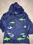 NWOT Boy’s Lilly Of New York Shark Rubber Rain Coat Jacket Size M
