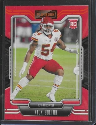2021 Playbook - NICK BOLTON - Orange - Kansas City Chiefs RC #165 - Image 1 of 2