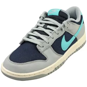 Nike Dunk Low Retro Premium Hombre Moda Entrenadores en Gris Azul Marino - Imagen 1 de 8