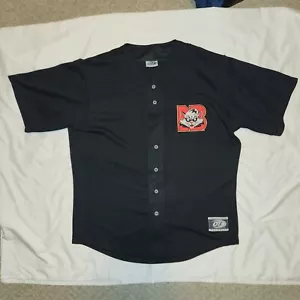 Men's XXL New Britain Rock Cats OT Sports Black Button Up Polyester Jersey - Picture 1 of 3